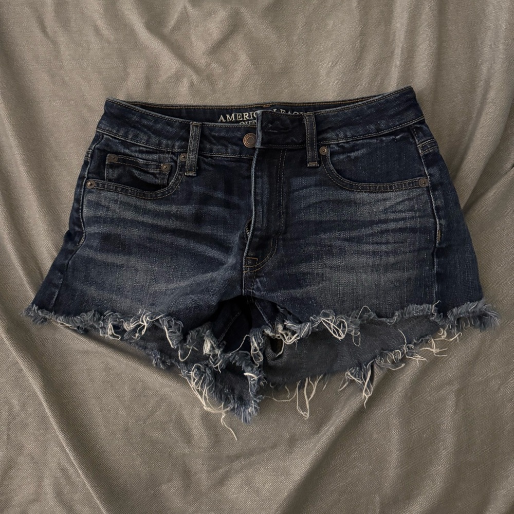American eagle high rise festival denim shorts